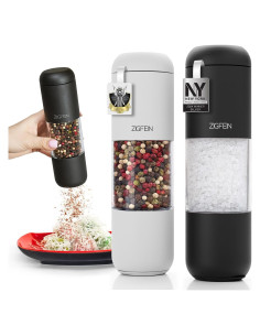 Juego de Molinillos de Sal y Pimienta ZIGFEIN Manual 2-Pack