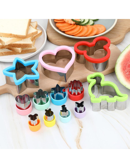 Juego de Cortadores de Galletas y Sándwiches Elfkitwang 12 Pzs Juego de Cortadores de Galletas y Sándwiches Elfkitwang 12 Pzs