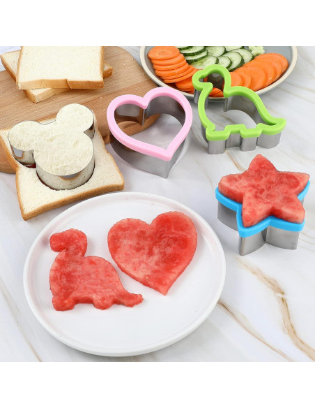 Juego de Cortadores de Galletas y Sándwiches Elfkitwang 12 Pzs Juego de Cortadores de Galletas y Sándwiches Elfkitwang 12 Pzs