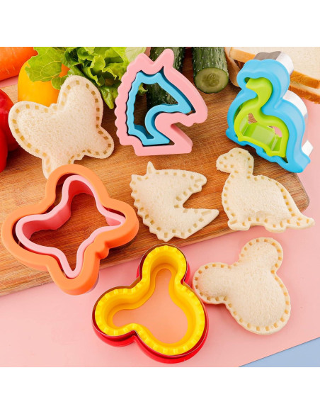 Cortadores de Sándwiches HiHITAOO 10PCS Multicolor Cortadores de Sándwiches HiHITAOO 10PCS Multicolor