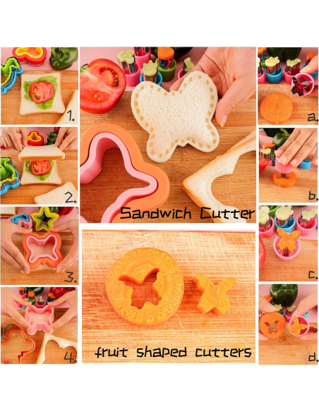 Cortadores de Sándwiches HiHITAOO 10PCS Multicolor Cortadores de Sándwiches HiHITAOO 10PCS Multicolor
