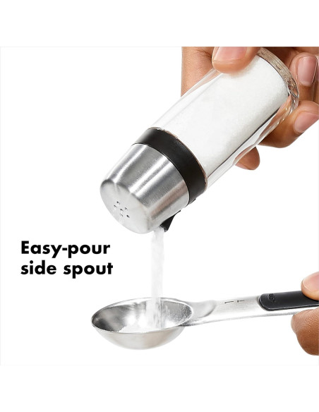 Juego de Salero y Pimentero OXO, Acero Inoxidable, 56 g Juego de Salero y Pimentero OXO, Acero Inoxidable, 56 g