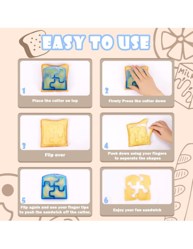 Juego de Cortadores de Sándwich FUNGYAND 45 en 1 para Bento