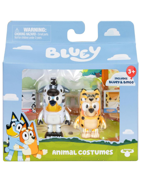 Figuras Bluey 2-Pack Disfraces de Animales 6,35 cm Figuras Bluey 2-Pack Disfraces de Animales 6,35 cm