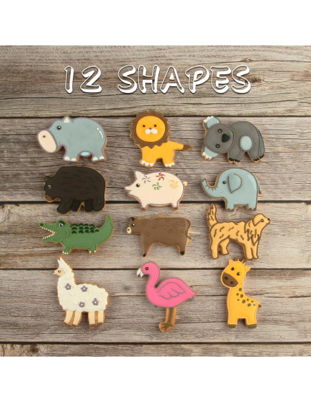 Cortadores de Galletas de Animales RUNHUAPPY - Set 12 Piezas Cortadores de Galletas de Animales RUNHUAPPY - Set 12 Piezas