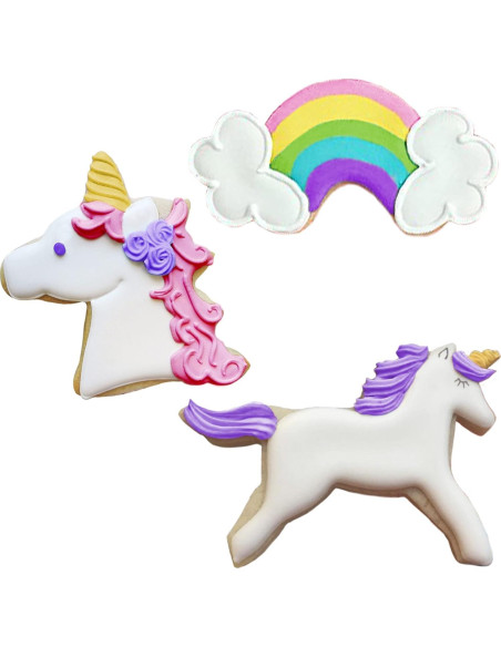 Juego de Cortadores de Galletas Unicornio Ann Clark 3 Piezas Juego de Cortadores de Galletas Unicornio Ann Clark 3 Piezas