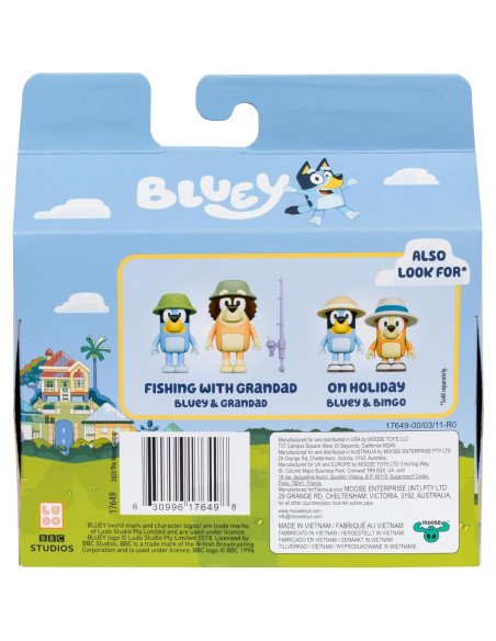 Figuras Bluey 2-Pack Disfraces de Animales 6,35 cm Figuras Bluey 2-Pack Disfraces de Animales 6,35 cm