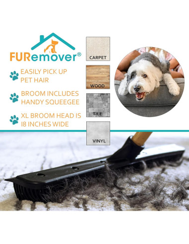 Escoba de Goma FURemover para Pelo de Mascotas 147 cm