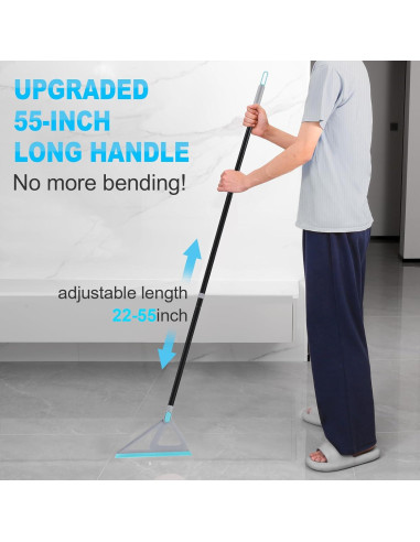 Escoba de goma RONSUNG 43 cm con mango 139.7 cm
