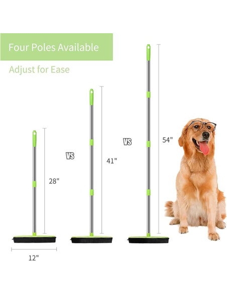 Escoba para Pelo de Mascota MEIBEI 134 cm con Limpiaparabrisas Escoba para Pelo de Mascota MEIBEI 134 cm con Limpiaparabrisas