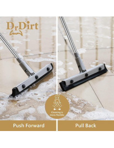 Escobilla de Piso DrDirt 35,56 cm Giratoria con Cuchilla de Goma 2