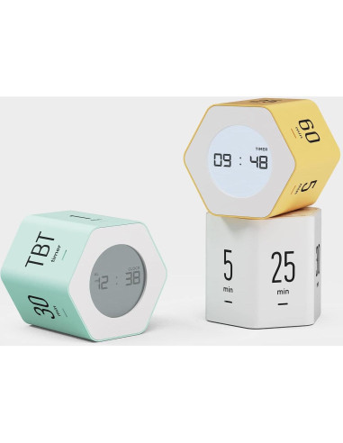 Reloj Temporizador Digital Mooas 3 en 1 Blanco 6 Configuraciones