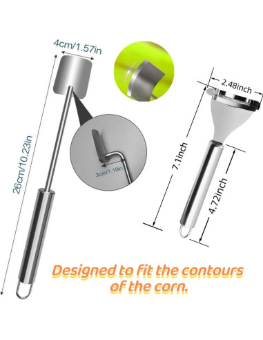 Pelador de Maíz 2PCS Tileu Acero Inoxidable 2025