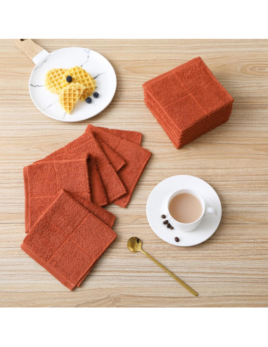 Paños de Cocina Glynniss 100% Algodón 27x27 cm 12 Pcs Blanco