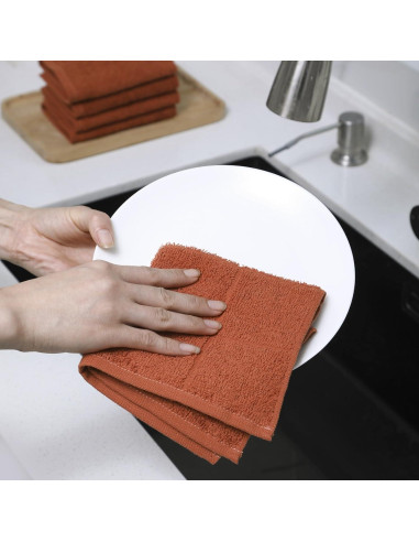 Paños de Cocina Glynniss 100% Algodón 27x27 cm 12 Pcs Blanco
