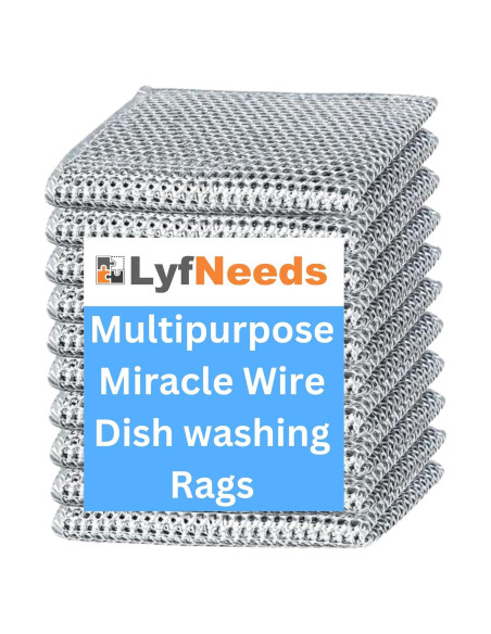 Trapo de Limpieza Reutilizable LyfNeeds - 8 Piezas Sin Rayones Trapo de Limpieza Reutilizable LyfNeeds - 8 Piezas Sin Rayones