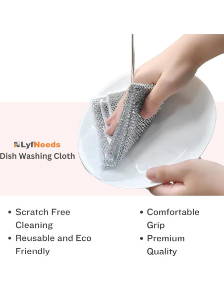 Trapo de Limpieza Reutilizable LyfNeeds - 8 Piezas Sin Rayones Trapo de Limpieza Reutilizable LyfNeeds - 8 Piezas Sin Rayones