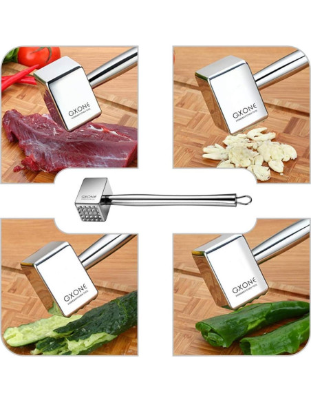 Ablandador de carne GXONE de acero inoxidable 304 0.75 kg Ablandador de carne GXONE de acero inoxidable 304 0.75 kg