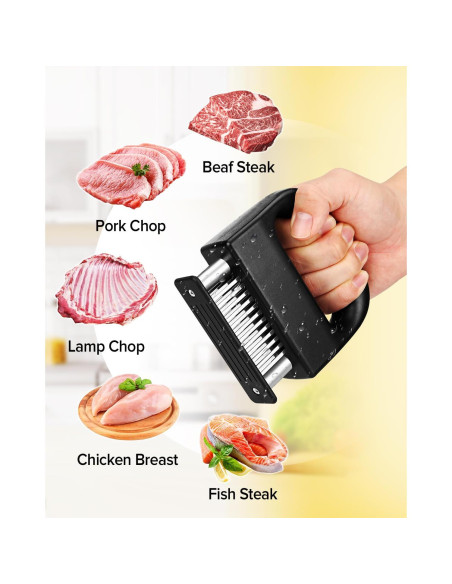 Grapadora para Ablandar Carne PETHOMKIT 48 Cuchillas Inoxidable Grapadora para Ablandar Carne PETHOMKIT 48 Cuchillas Inoxidable