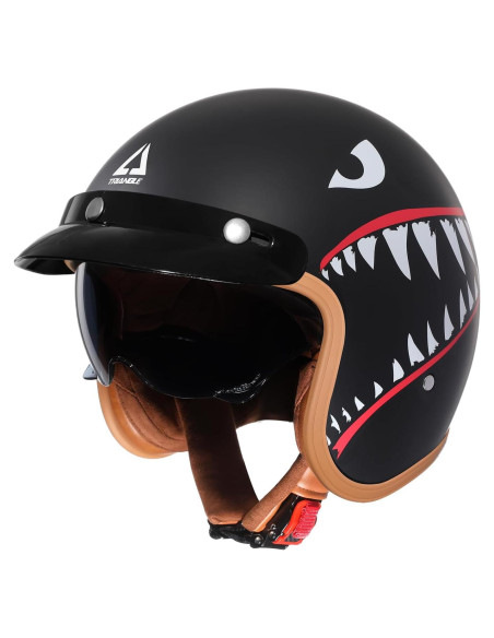 Casco de Moto Triangle B206 Retro Abierto para Adultos M Casco de Moto Triangle B206 Retro Abierto para Adultos M