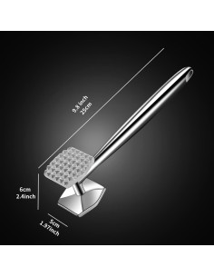 Aplanador de Carne AMOZO Martillo Acero Inoxidable 304 0.39kg 2