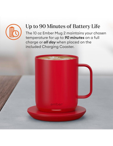 Taza Inteligente Ember 2 Control de Temperatura 295 ml Roja