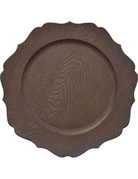 Platos Cargadores Acrílicos Efavormart 33 cm 6 Unidades Marrón Platos Cargadores Acrílicos Efavormart 33 cm 6 Unidades Marrón