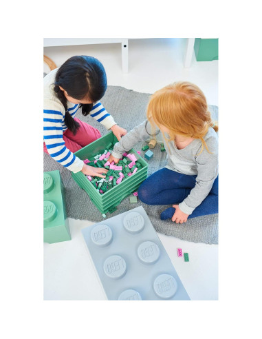 Caja de Almacenamiento LEGO Verde 2.6L Apilable Room Copenhagen