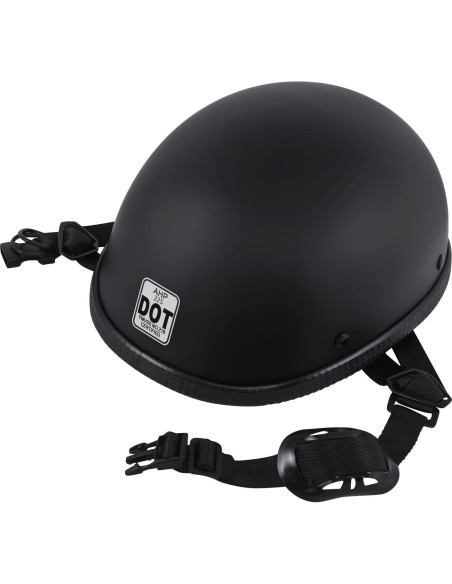 Casco de Motocicleta Beanie H-YEEU XL Aprobado DOT Negro Casco de Motocicleta Beanie H-YEEU XL Aprobado DOT Negro
