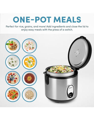 Cocedor de Arroz Aroma ARC-914SB 8 Tazas Acero Inoxidable