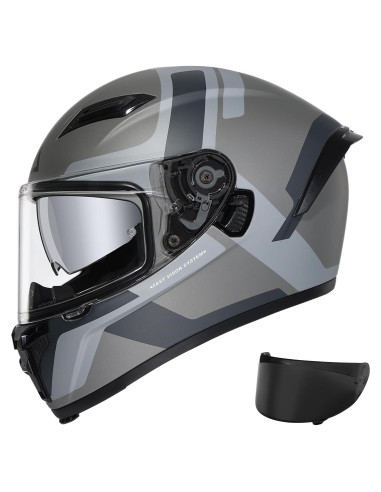 Casco TRIANGLE FF351 Integral Doble Visor Gris Mate