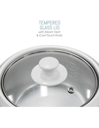 Olla Arrocera Eléctrica Elite Gourmet ERC-003ST 6 Tazas Blanca