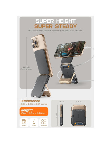 Cartera Magnética SUPCASE con Soporte Ajustable para iPhone