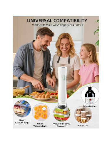 Sellador de Vacío Portátil Ilimitados + 30 Bolsas Reutilizables