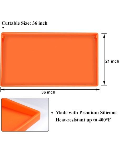 Alfombrilla de Silicona HONSREO 91,44 cm Naranja para Plancha Alfombrilla de Silicona HONSREO 91,44 cm Naranja para Plancha
