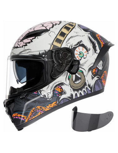 Casco Integral TRIANGLE FF351 Doble Visor Negro Gris Pequeño