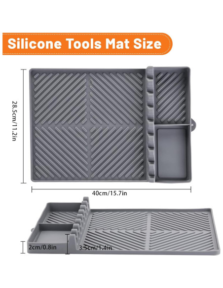Tapete de Silicona para Parrilla Blackstone 40x29 cm Antideslizante Tapete de Silicona para Parrilla Blackstone 40x29 cm Antideslizante