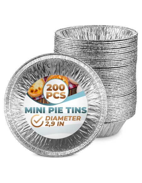 Moldes para Pastel Mini Aluminio LEGLO 2.9" - 200 Unidades Moldes para Pastel Mini Aluminio LEGLO 2.9" - 200 Unidades