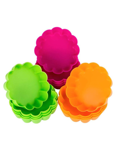 Molde de Tartas Mini Webake Silicona Antiadherente 8,26 cm 12 Pzas
