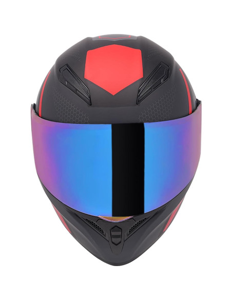 Casco Modular JQF Gear FF808 Doble Visor XL Rojo Mecánico Casco Modular JQF Gear FF808 Doble Visor XL Rojo Mecánico