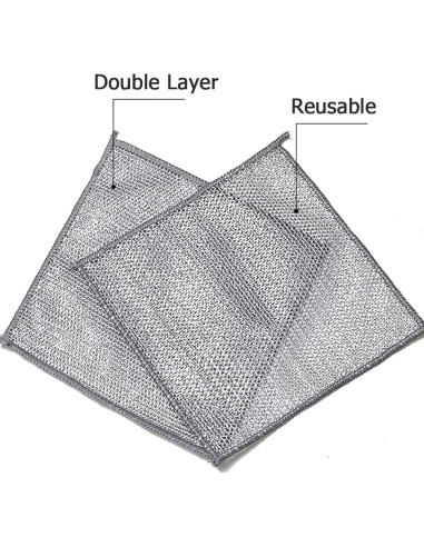 YinQin Paños de Limpieza de Alambre 5 PCS 20x20 cm