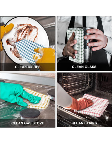 Trapos de Cocina Nialnant 8 Pcs 100% Algodón Absorbentes