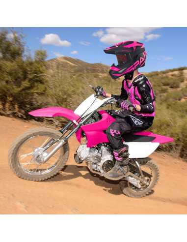 Casco de Motocross SanQing yytk-01 Mediano Rosa con Guantes