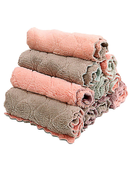 Paquete de 10 Paños de Cocina SAOYOAS Microfibra Rosa Paquete de 10 Paños de Cocina SAOYOAS Microfibra Rosa