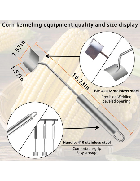 Pelador de Maíz AOBOD Acero Inoxidable 2 Pcs Pelador de Maíz AOBOD Acero Inoxidable 2 Pcs