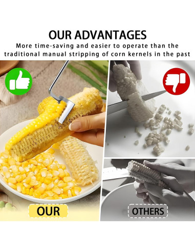 Pelador de Maíz AOBOD Acero Inoxidable 2 Pcs