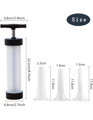 Embudo para Salchichas Kulusion - Manual con 3 Tubos
