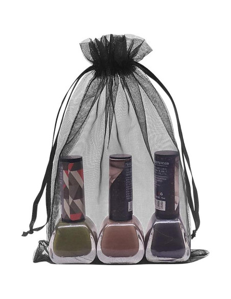 Bolsas de Organza Negras HRX 12,7x17,8 cm 100pcs para Regalos Bolsas de Organza Negras HRX 12,7x17,8 cm 100pcs para Regalos