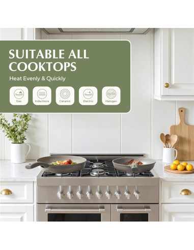 Sartén Antiadherente Redchef 24 cm Cerámica Gris