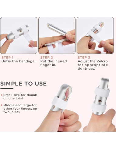 Férulas para Dedos Sopito 7PCS Ajustables Aluminio